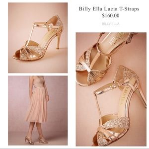 BHLDN Lucia T-Strap Heels